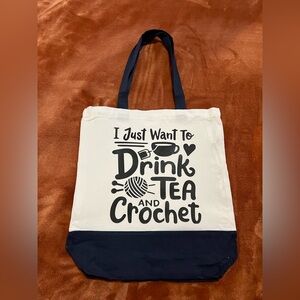 I Just Want To Drink Tea & Crochet Shoulder Bag 🫖